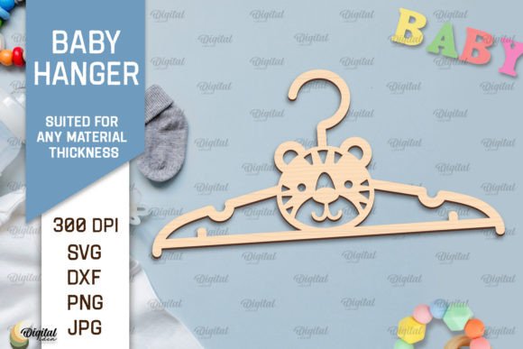 Download Tiger Baby Hanger Laser Cut - Premium Bundle