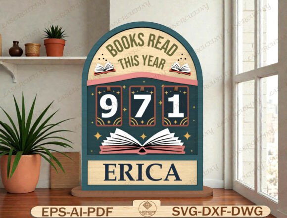 Download Books Read Tracker Laser Cut File - Premium Resources