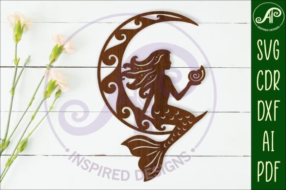 Download Mermaid in the Moon Wall Art Sign, SVG - Premium Resources