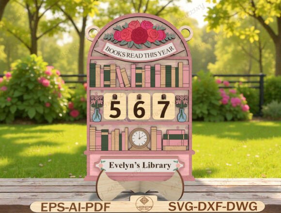 Download Personalized Book Log Counter Laser Cut - Premium Resources