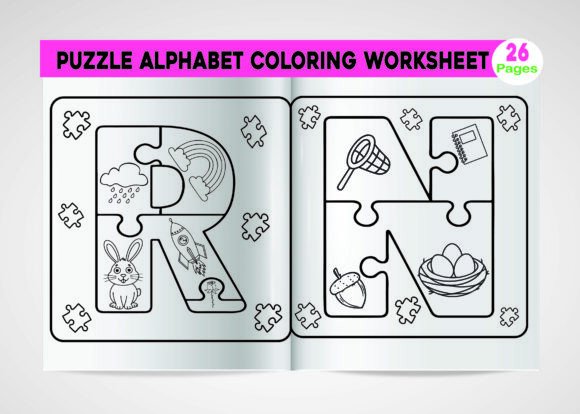 Download Letter Puzzle Alphabet with Objects Prek - Letter puzzle Collection